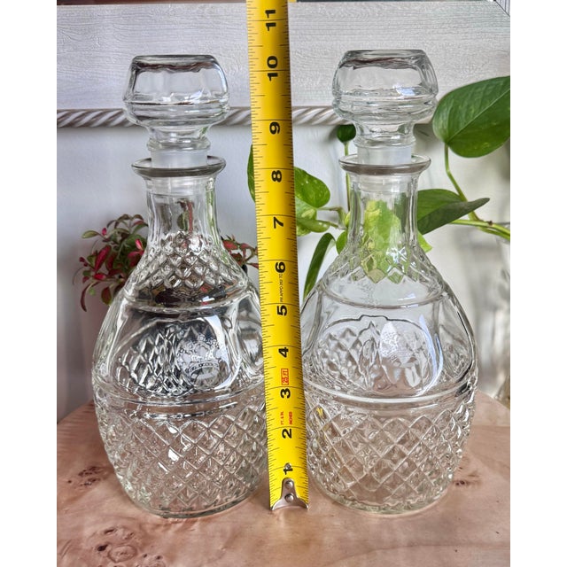 Mid-Century Modern Vintage Princess House Inc. Crystal Decanter Set of 2 For Sale - Image 3 of 6