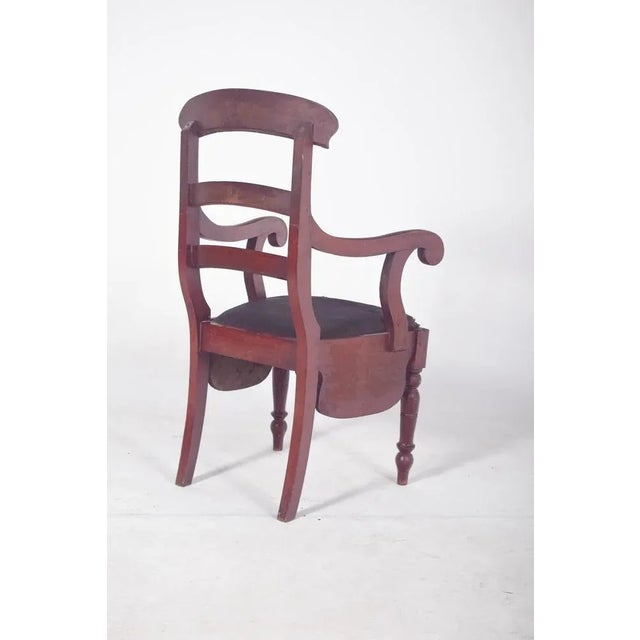 Black Upholstered Potty Chair, 19th Century For Sale - Image 4 of 8