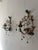 French Provincial French Turquoise Green Murano Beads Rock Crystal Swags Sconces For Sale - Image 3 of 7