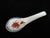 Really beautiful set of Japanese Imari soup spoons, set of 8. White porcelain, each with hand painted floral and butterfly...