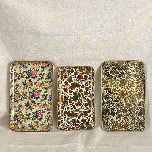 Japanese papier-mâché trays were originally designed for serving Snacks or "Tip" Trays. Also great for dressers and Vanity...