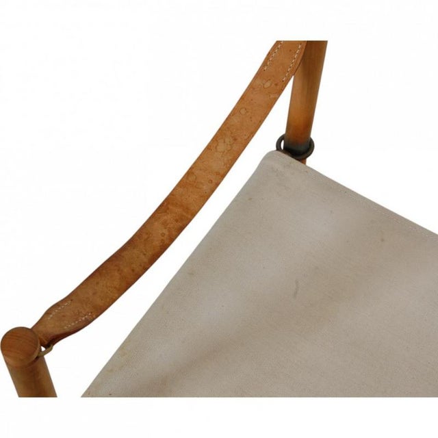 Beige Folding Chair by Mogens Koch, 1970s For Sale - Image 8 of 18