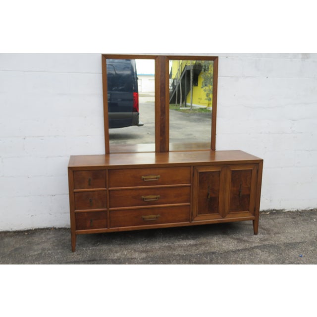 Fancher Furniture Mid 20th Century Modern Long Low Dresser Bathroom Vanity For Sale - Image 17 of 18