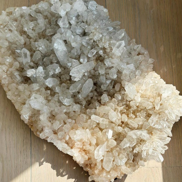 Large Brazilian Quartz Crystal Cluster Specimen For Sale - Image 5 of 10