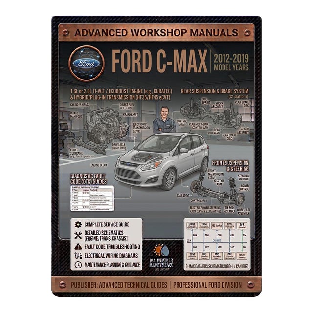Ford C-Max 2012-2019, Car Repair Manual, Workshop Guide Book For Sale
