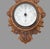Victorian Antique Victorian Oak Wal Hanging Carved Barometer Thermometer Clock For Sale - Image 3 of 12