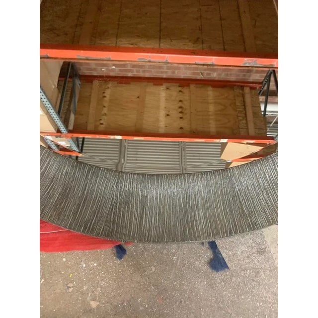 Modern Caracole Transitional Modern Round Mirror Featuring a Silver-Wash Wood Finish For Sale - Image 3 of 3