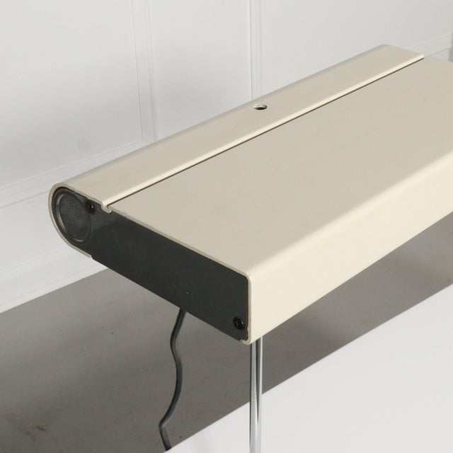 Industrial chrome and plastic tube lamp. Nice vintage condition with some signs of age showing to chrome and plastic...