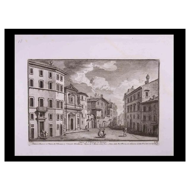 Giuseppe Vasi, Chiesa di S. Tomaso in Parione, Etching, Late 18th Century For Sale