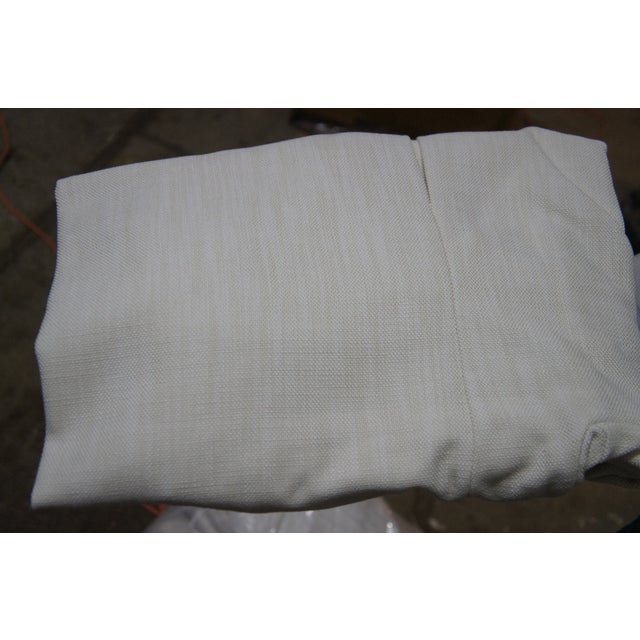 6 Restoration Hardware Modern Low Belgian Track Arm Slipcovered Dining Armchairs For Sale - Image 12 of 13