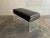 Supremely useful and attractive modern piano or storage bench in lucite with chrome hardware upholstered in a full grain...