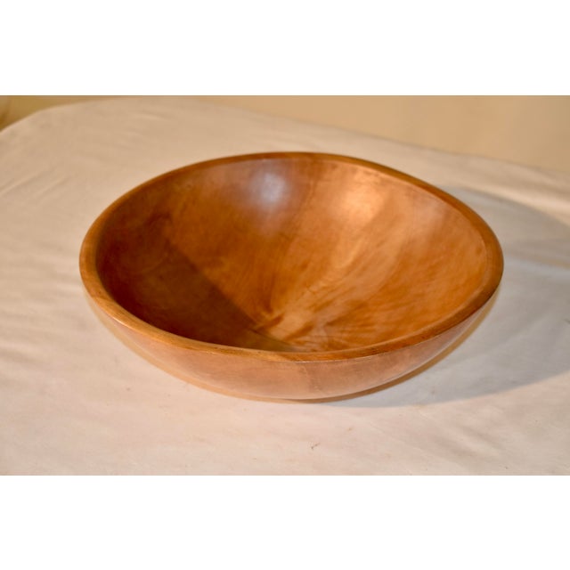 English Circa 1900 Hand Turned Maple Bowl For Sale - Image 3 of 7