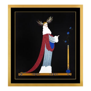 1980s Ermine Brocade, Erté For Sale