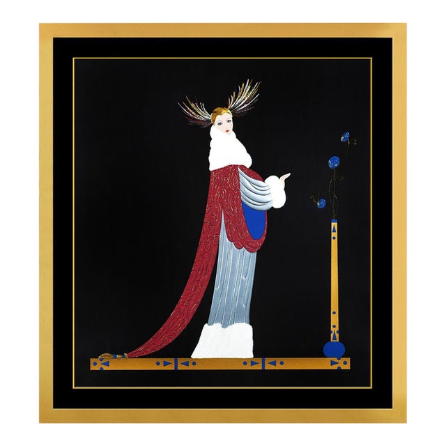 1980s Ermine Brocade, Erté For Sale