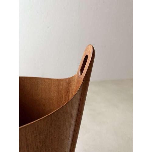 Vintage Teak Paper Bin by Einar Barnes PS Heggen, 1960s For Sale - Image 3 of 9