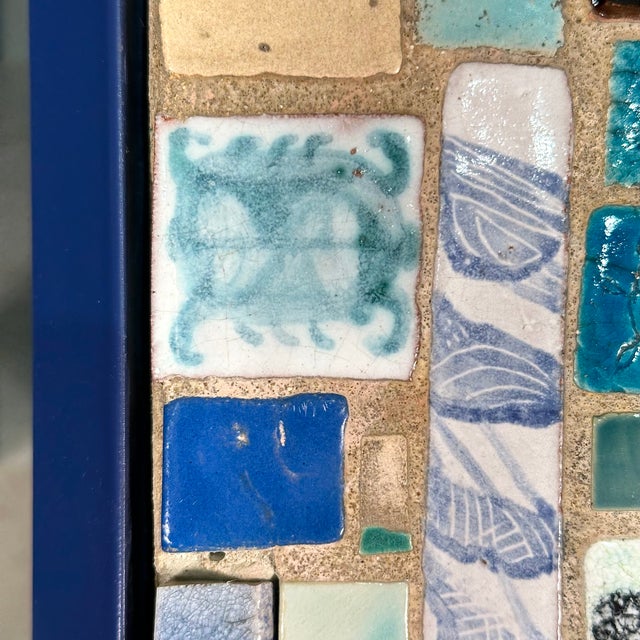 Wooden and Ceramic Side Tables, 1980s, Set of 2 For Sale - Image 17 of 18