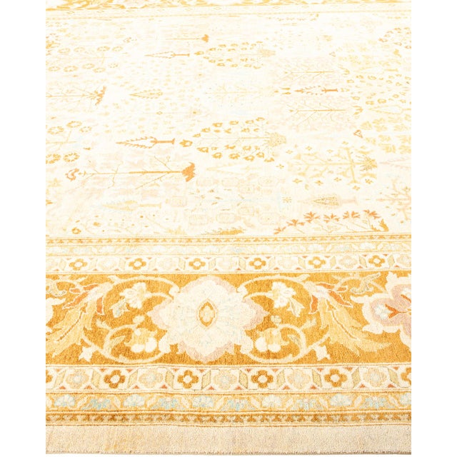 Solo Rugs Eclectic, One-of-a-Kind Hand-Knotted Area Rug - Ivory, 9' 0" x 12' 1" For Sale - Image 4 of 8