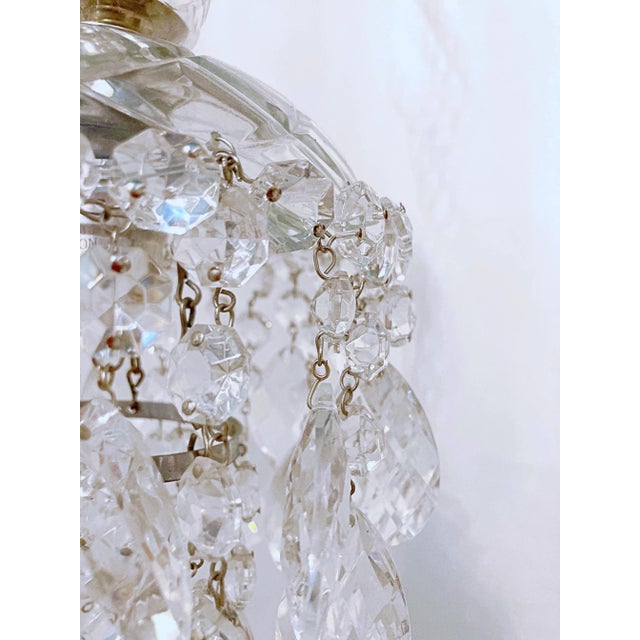 Vintage Layered Chandelier With Cut Glass Dish For Sale In New York - Image 6 of 8