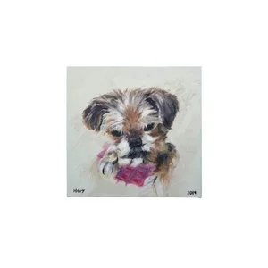 “Harry” Giclee Print of an Oil Portrait of a Brussels Griffon by Linda Brush