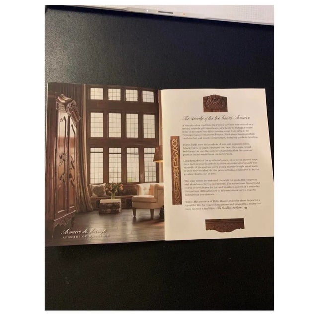 Drexel Heritage French Country Armoire De Marriage Walnut For Sale - Image 9 of 12