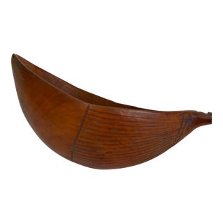 A Persian Qajar Hand Carved Wooden Sherbet Spoon. Iran, Circa 1880 For Sale