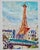 2020s Contemporary Monoprint, "Eiffel Tower in Paris, France" For Sale - Image 5 of 5