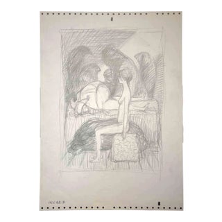 Leo Guida, Female Figure, Original Drawing, 1970s For Sale