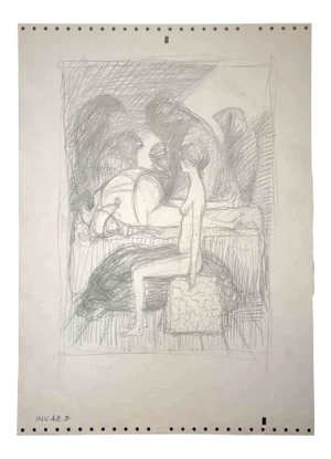 Leo Guida, Female Figure, Original Drawing, 1970s