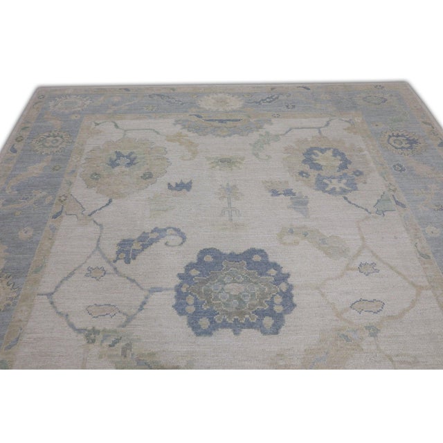 Oriental Hand Knotted Rug Turkish Oushak 8'6" x 10'4" For Sale - Image 4 of 7