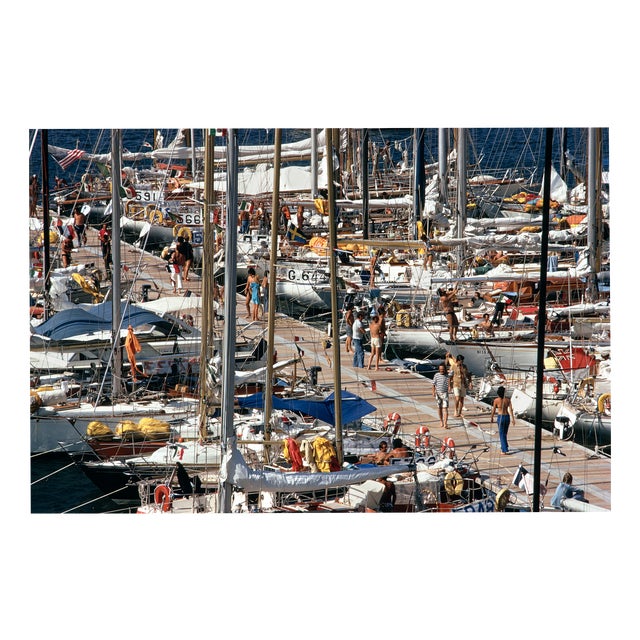Slim Aarons, Porto Ercole Harbour, Limited Edition Estate Stamped Photographic Print, 1960s For Sale
