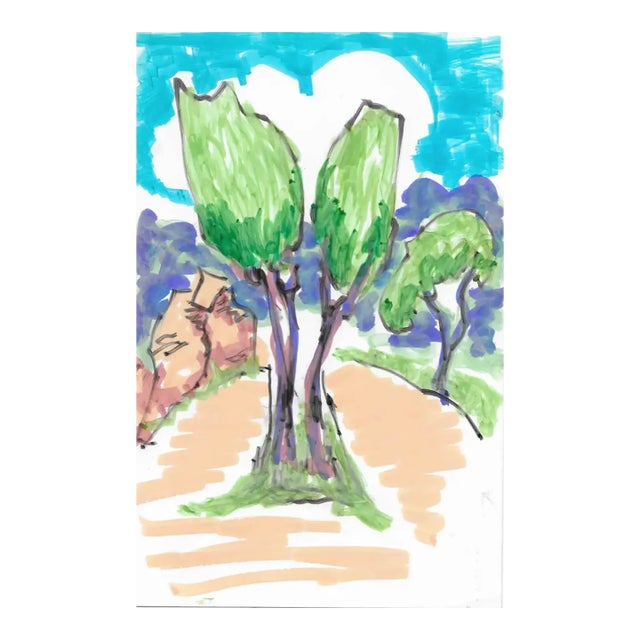 1968 Alexandra Merker French Landscape For Sale