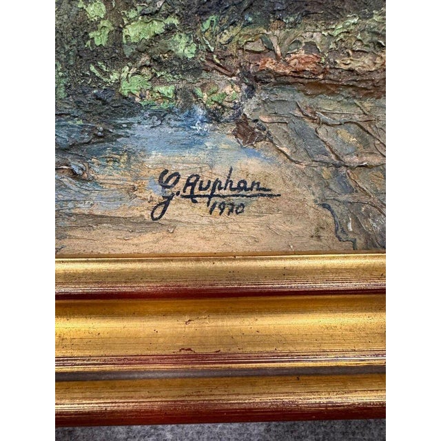 Georges Auphan, 1970: Oil on canvas depicting a lively landscape Signed and dated lower right Giltwood frame Sketch...