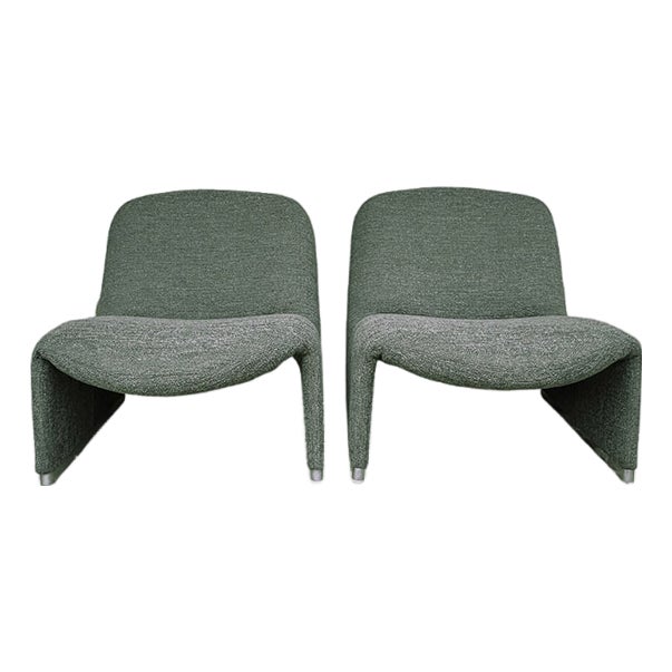 Alky Lounge Chairs by Giancarlo Piretti for Castelli, 1970s, Set of 2 For Sale