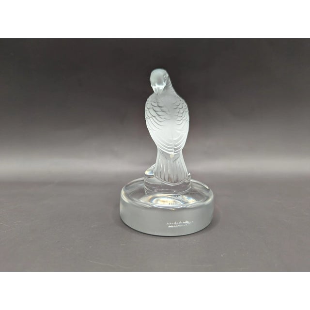 Lalique Vinatge Lalique France Signed Turtledove Crystal Figurine For Sale - Image 4 of 7