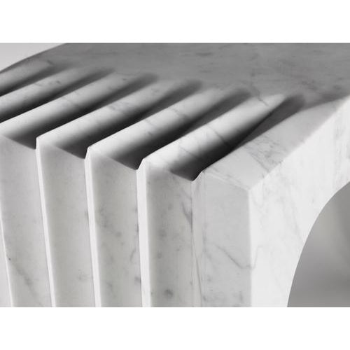 Carrara Marble Evolution Sculptural Console by Atelier Terrai For Sale - Image 6 of 8