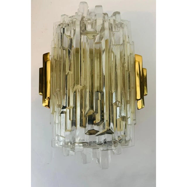 1970s Hillebrand Ice Crystal Wall Lamps - A Pair For Sale In New York - Image 6 of 11