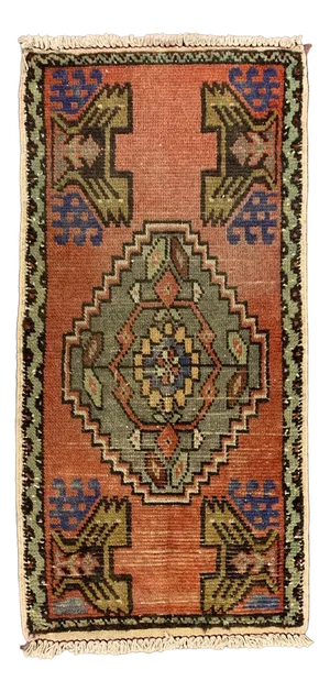Small Vintage Turkish Rug
