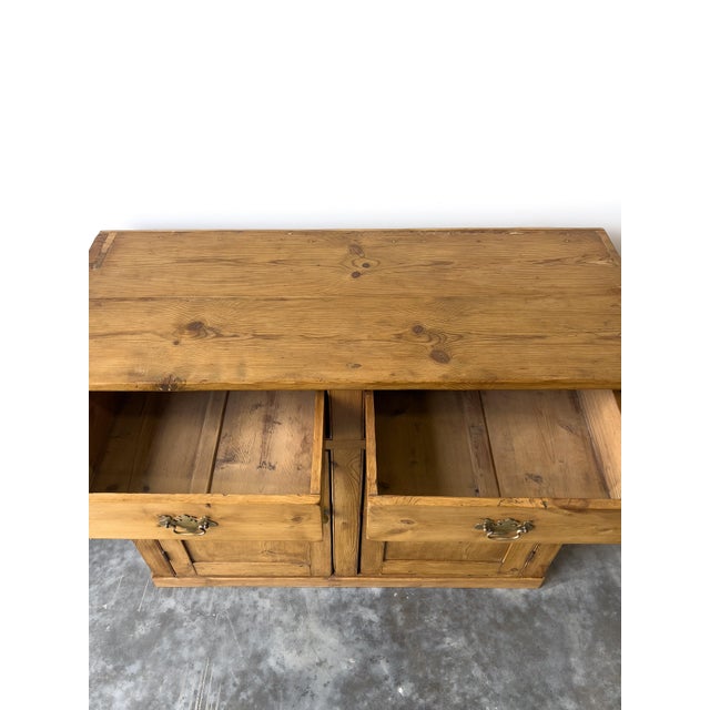 Antique English Pine School Cupboard For Sale - Image 9 of 11