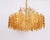 Exceptional gilded chandelier by palwa, dating from the 1970s. This striking fixture features a dense, architectural...