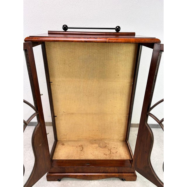 Small Art Deco Display Cabinet in Walnut, 1930s For Sale - Image 12 of 14