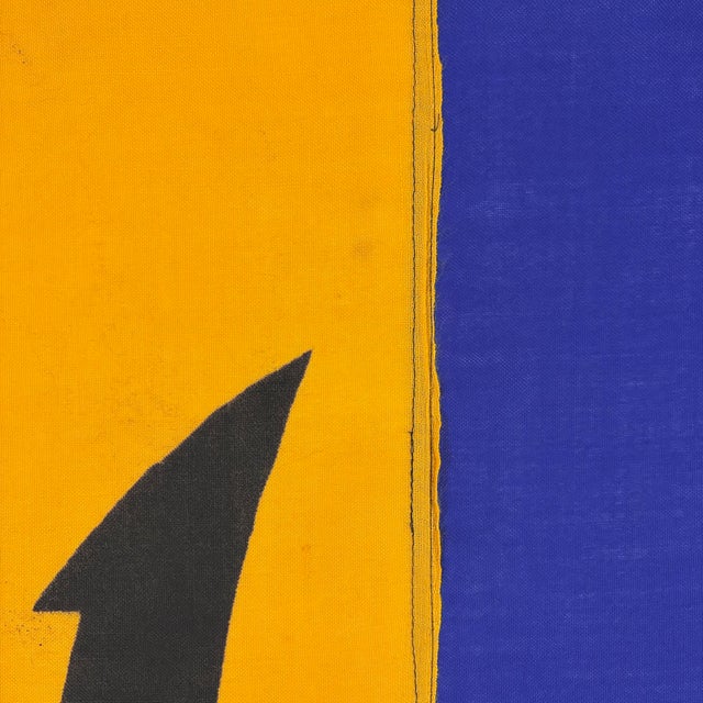 Late 20th Century Vintage Wool Flag of Barbados For Sale - Image 5 of 6