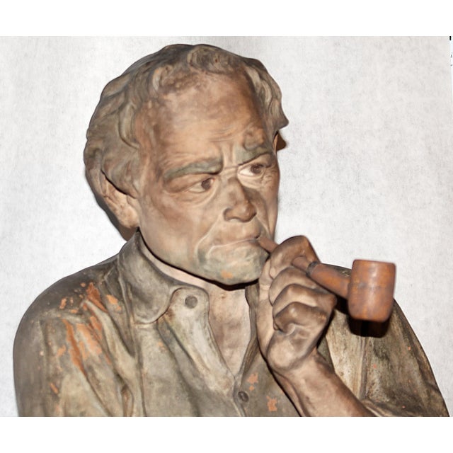 Late 19th Century Antique French Terracotta Figurine by J. Legulche For Sale - Image 5 of 11