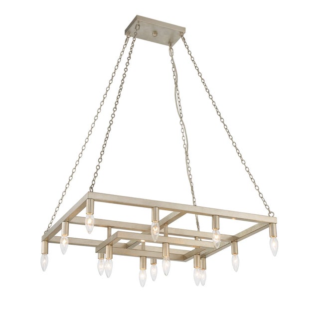 Modern Cora 14-Light Modern Linear Chandelier For Sale - Image 3 of 9