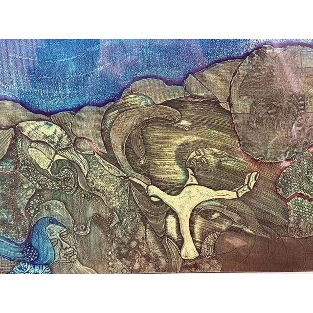 Surrealism Surrealist Green Acrylic Abstract by Beckford Young For Sale - Image 3 of 9