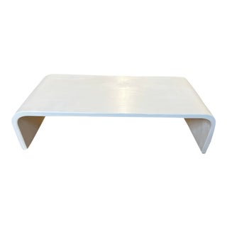 Studio Gray Resin Waterfall Coffee Table For Sale