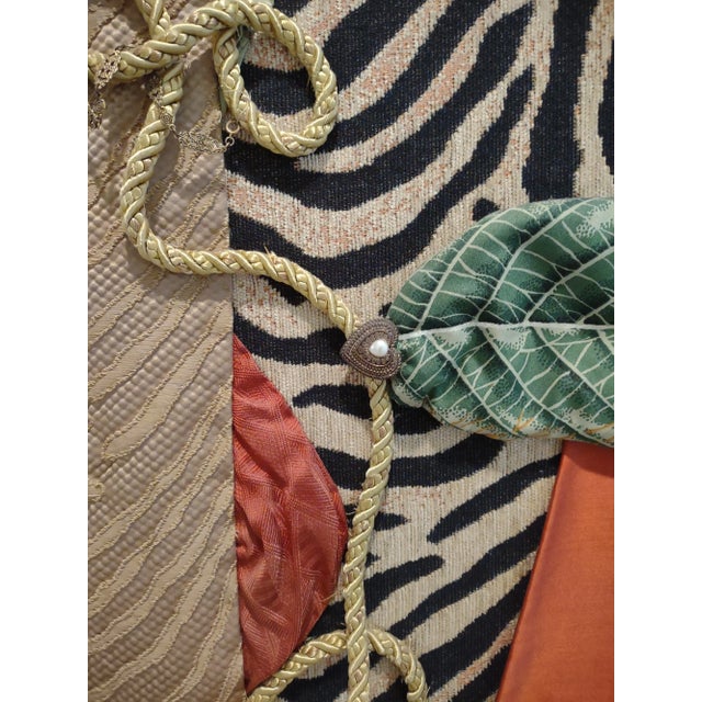 Contemporary Midnight in the Garden of Scheherazade Textile Art For Sale - Image 10 of 12