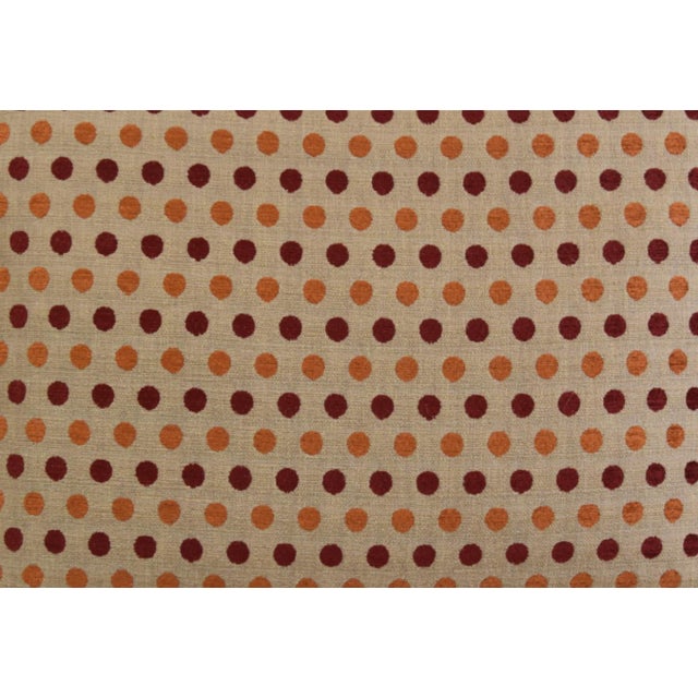 Chic Designer Velvety Polka Dot Feather/Down Pillow For Sale - Image 4 of 5