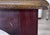 Late 20th Century Peruvian Reverse-Painted Glass Top Gilt Border Wood Side Tables Pair For Sale - Image 13 of 15