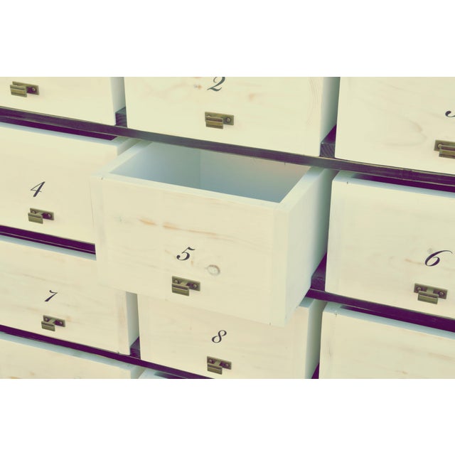 Wood Chest of Drawers with Twelve Drawers For Sale - Image 7 of 9