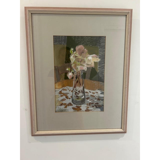 Jodor Minik, Composition, 1990s, Oil Crayon on Paper, Framed For Sale - Image 6 of 15